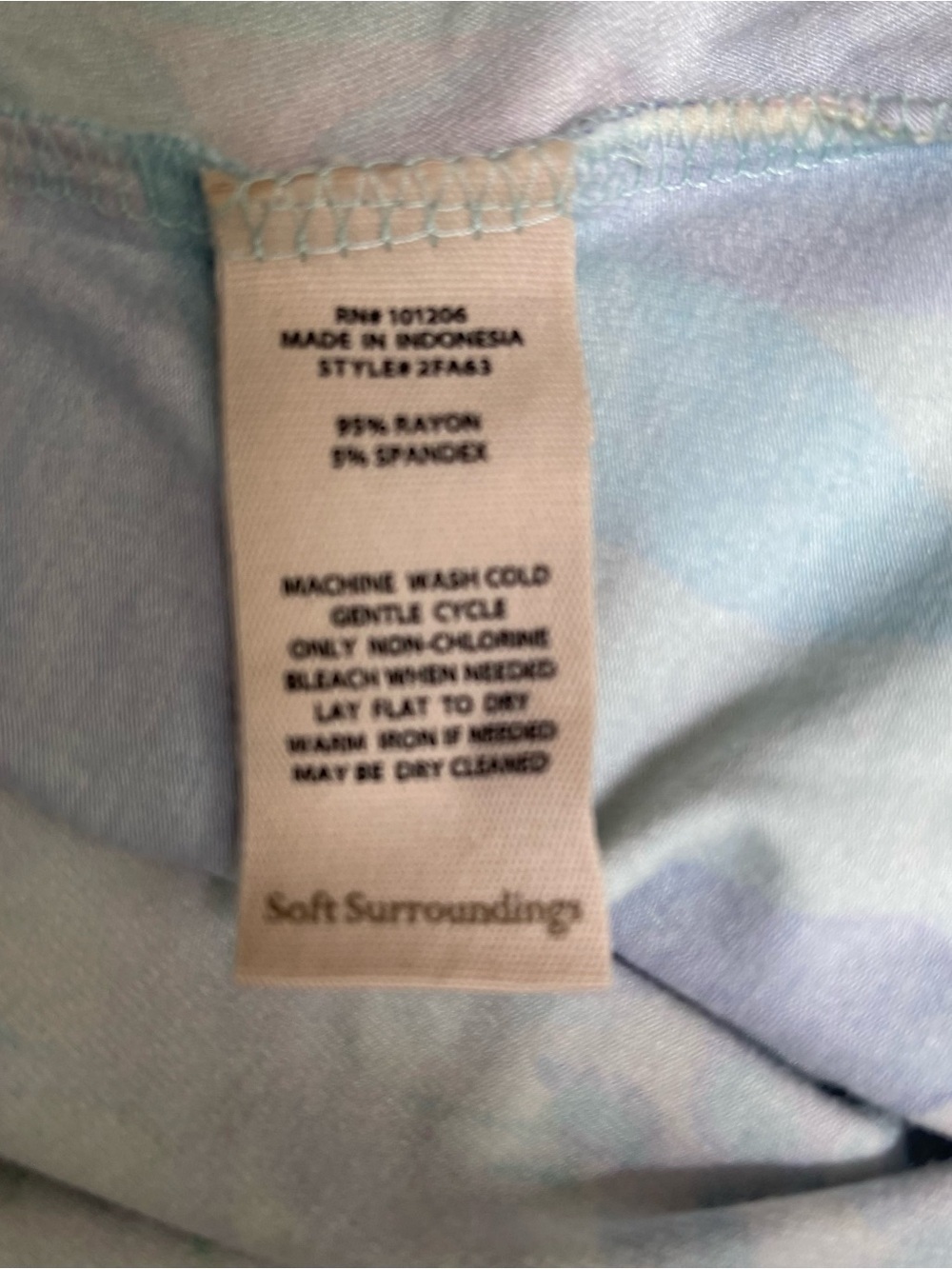NWT Soft Surroundings Stella Dress Maxi Scoop Neck Half Sleeve Blue Aqua Green M - Picture 12 of 16